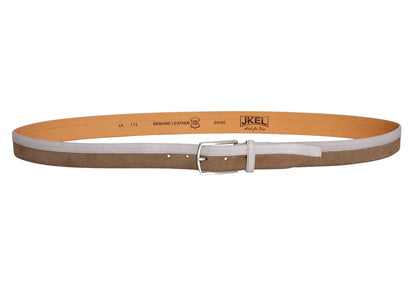 Siene Beige Leather Men Suede Belt
