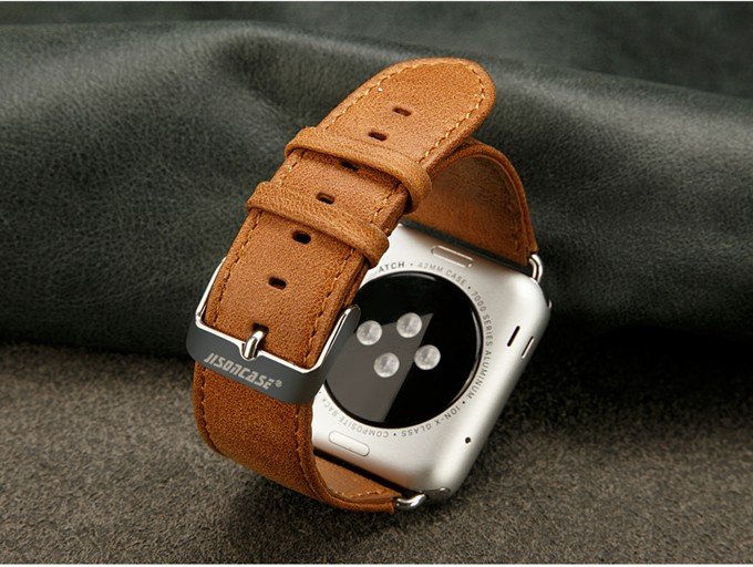 Real Leather Business Stainless Steel Watch Strap