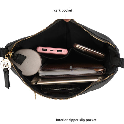 Lux Hobo Bag with Wallet Handbag Vegan Leather Women