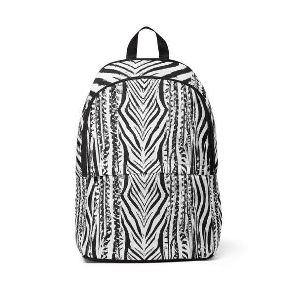 Fashion Backpack Waterproof Black White Native Print