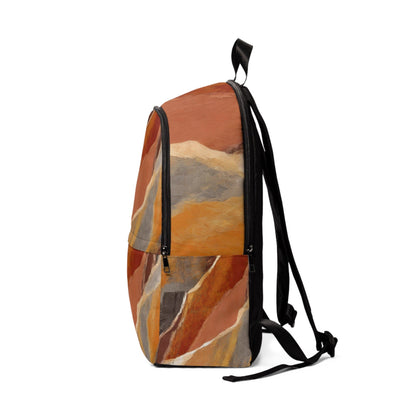 Fashion Backpack Waterproof Rustic Brown Stone Print
