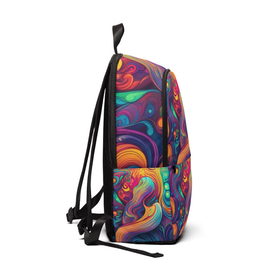 Fashion Backpack Waterproof Vibrant Psychedelic Kaleidoscope Boho