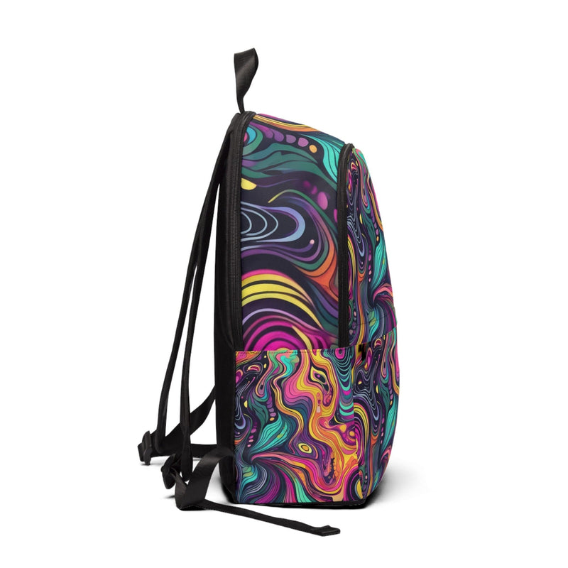 Fashion Backpack Waterproof Vibrant Psychedelic Kaleidoscope Boho