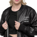 Personalized Embroidered Leather Jacket , Custom Leather Jacket,