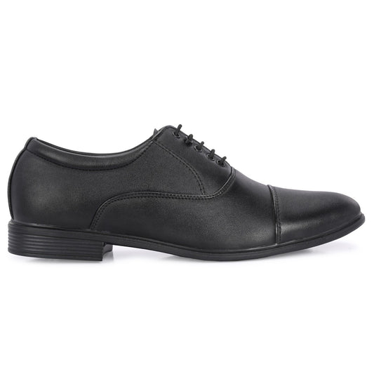formal leather lace-up shoes for Men (Size-9) (Color-BLACK)