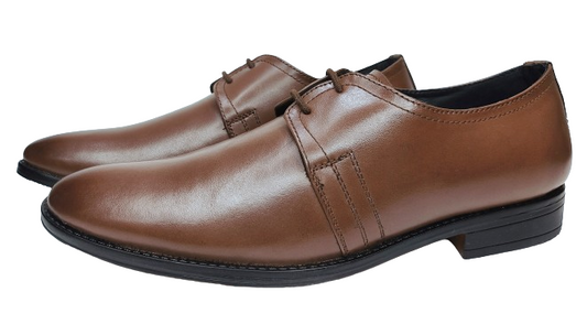 Genuine Leather Formal Shoes, Derby For Men  (Size-UK6)(Color-BROWN)