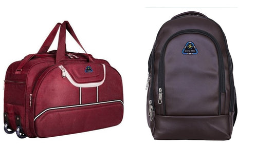 Travel Bag Expandable Backpack Trekking Bag 50 Ltrs & Leather 20