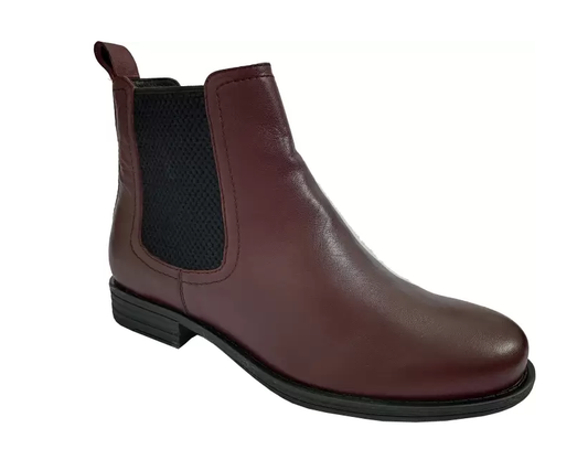 Men Slip-Ons Faux Leather Boots  (Size-UK-9) (Color-DARK BROWN)