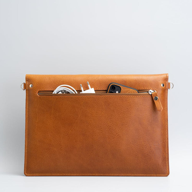 Leather Bag with adjustable strap for MacBook