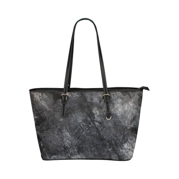 Large Leather Tote Shoulder Bag - Grey Multicolor Handbag