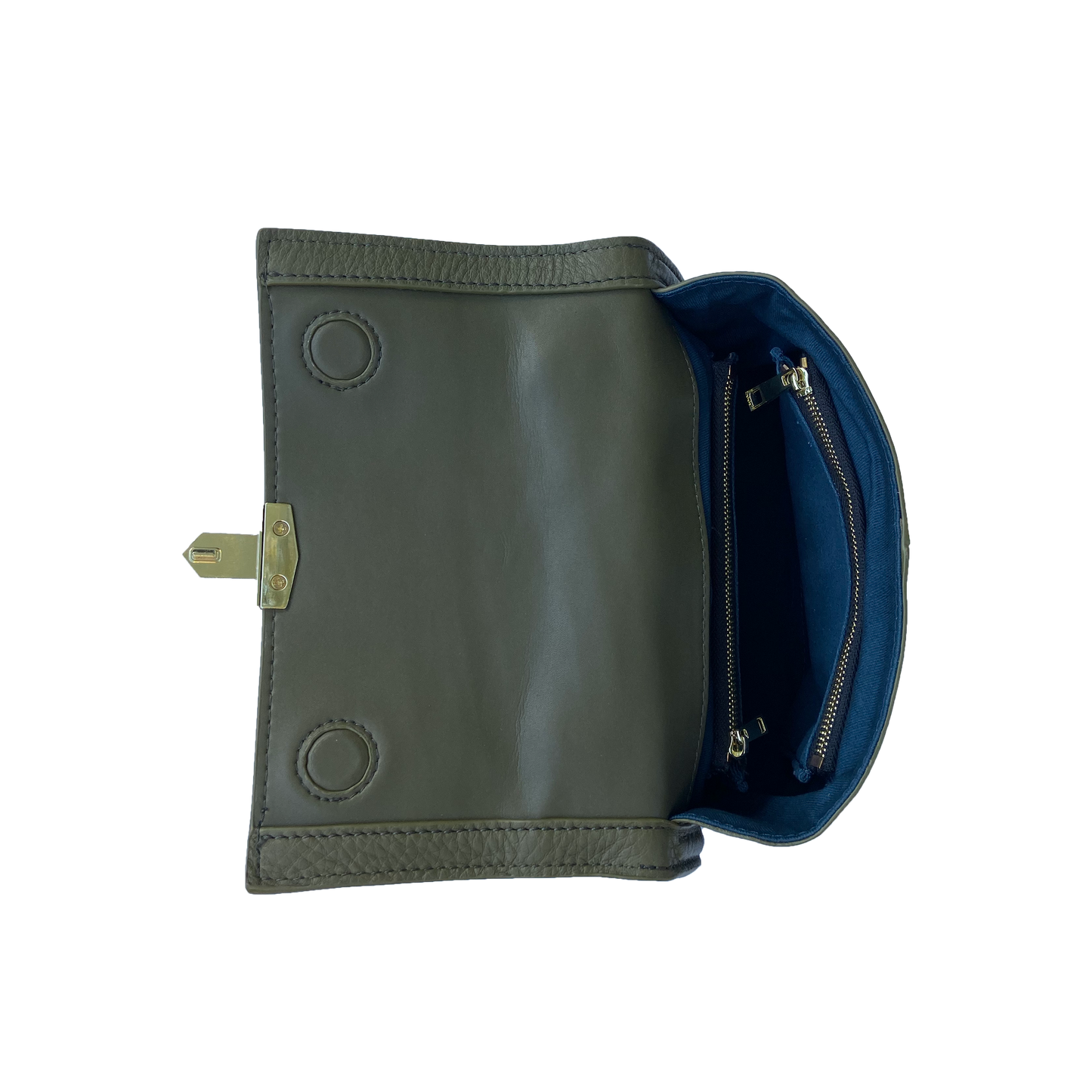 Linda Leather Convertible Backpack Purse Olive Green