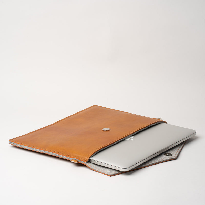 Leather Bag with adjustable strap for MacBook