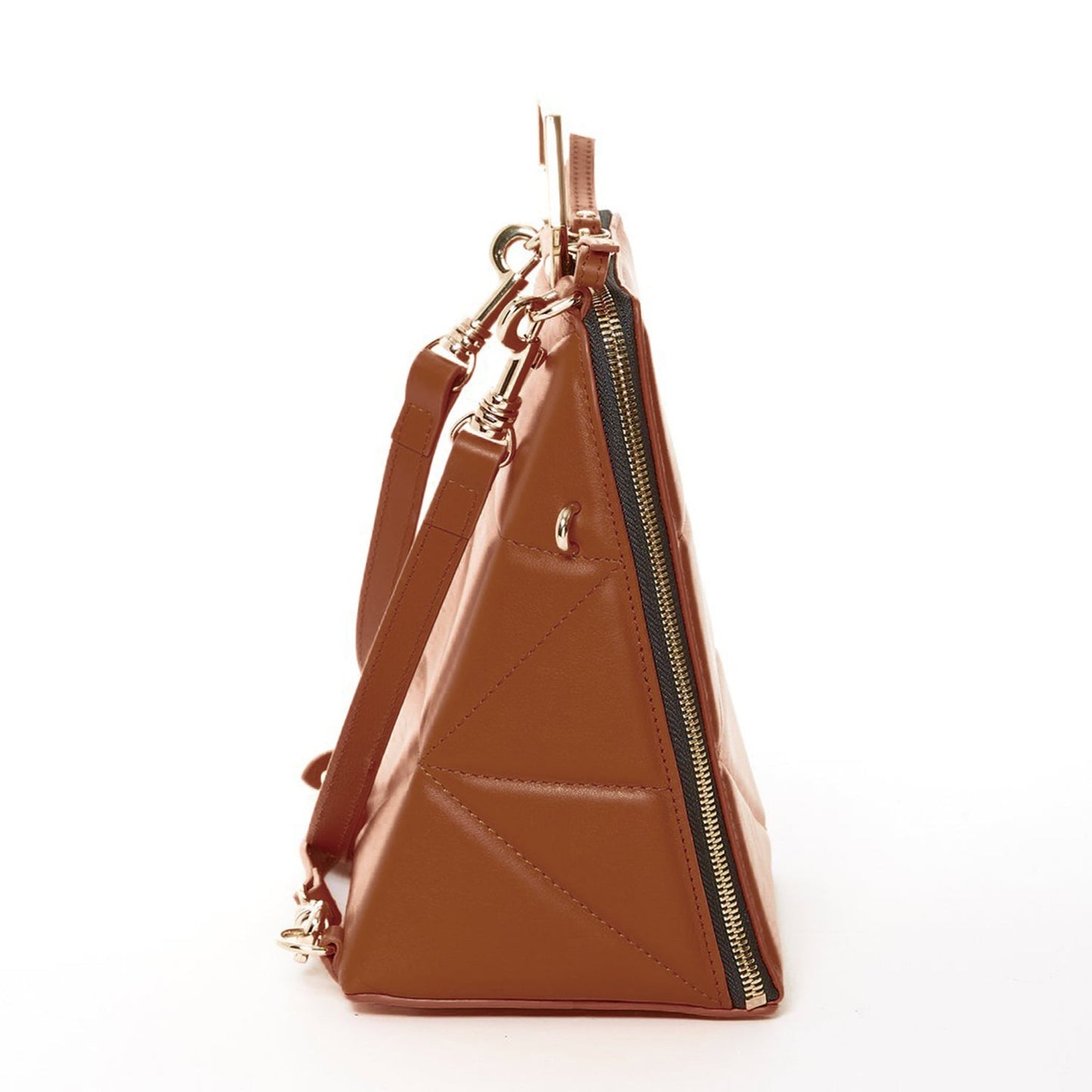 SUSU The Heidi Brown Leather Backpack Purse
