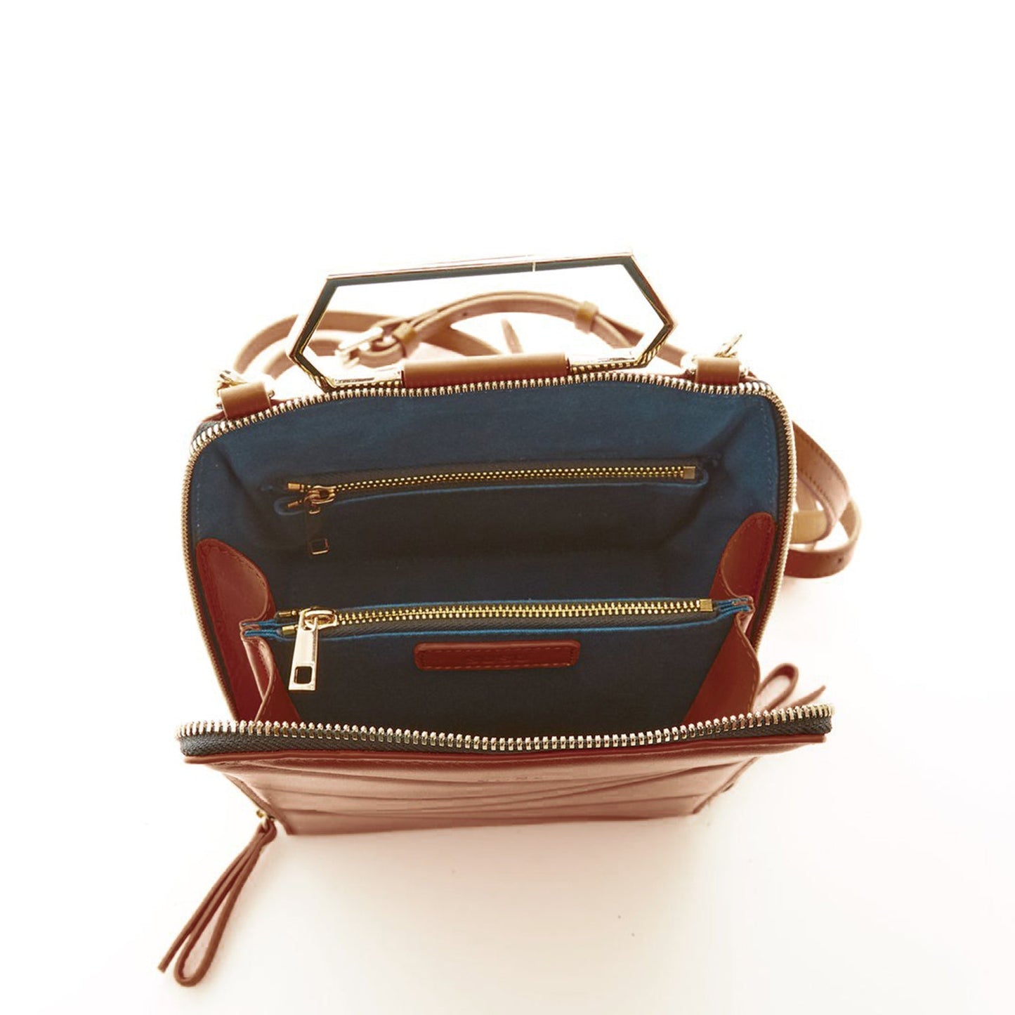 SUSU The Heidi Brown Leather Backpack Purse