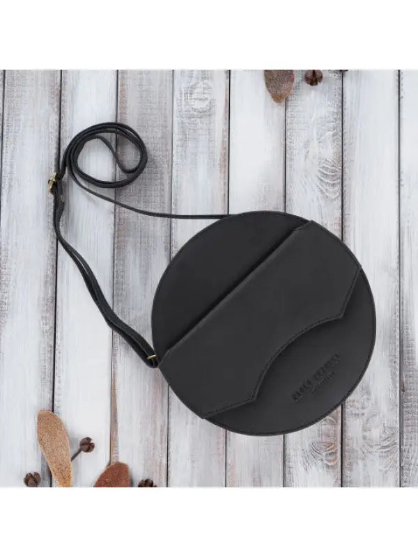 Round Leather Handbag