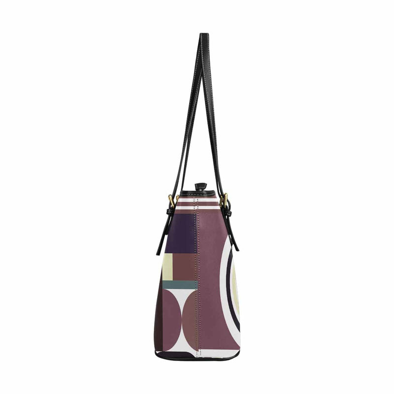 Large Leather Tote Shoulder Bag - Multicolor Handbag