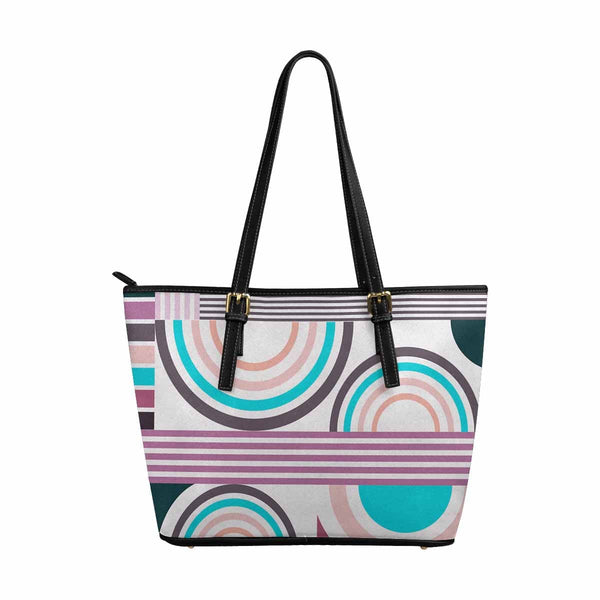 Large Leather Tote Shoulder Bag - Multicolor Handbag