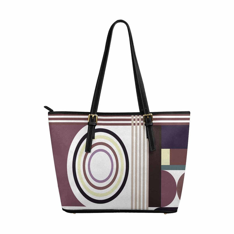 Large Leather Tote Shoulder Bag - Multicolor Handbag