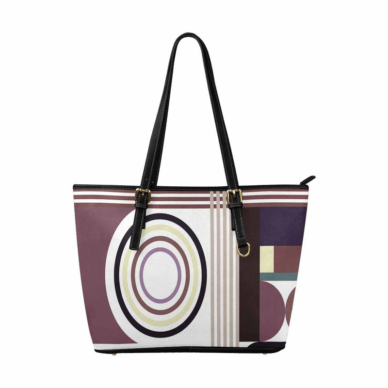 Large Leather Tote Shoulder Bag - Multicolor Handbag