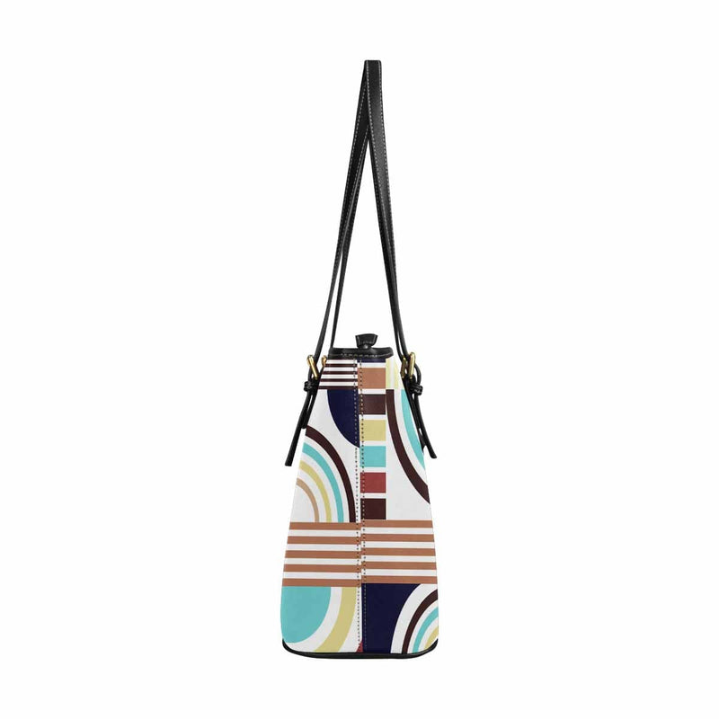 Large Leather Tote Shoulder Bag - Multicolor Handbag