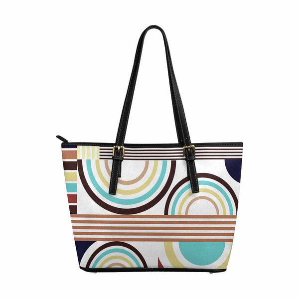 Large Leather Tote Shoulder Bag - Multicolor Handbag