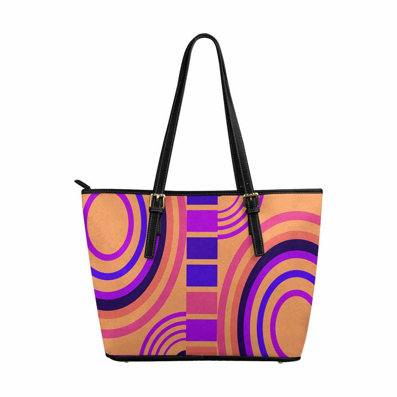 Large Leather Tote Shoulder Bag - Multicolor Handbag