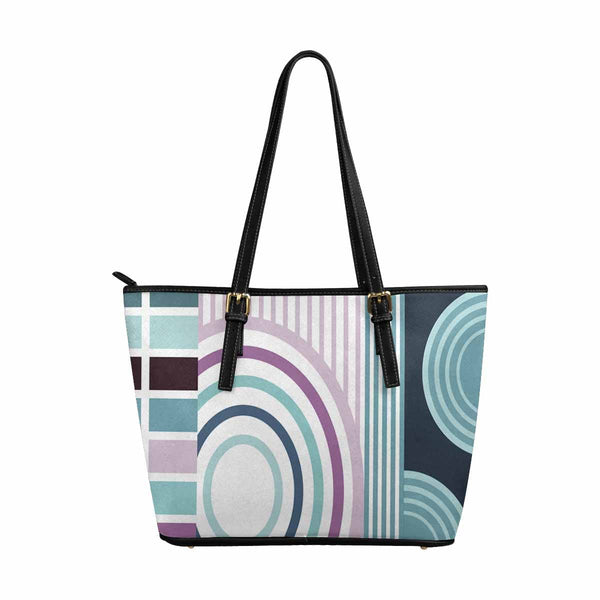 Large Leather Tote Shoulder Bag - Multicolor Handbag