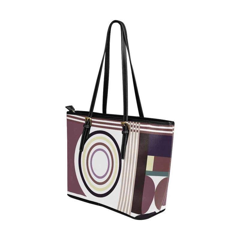 Large Leather Tote Shoulder Bag - Multicolor Handbag