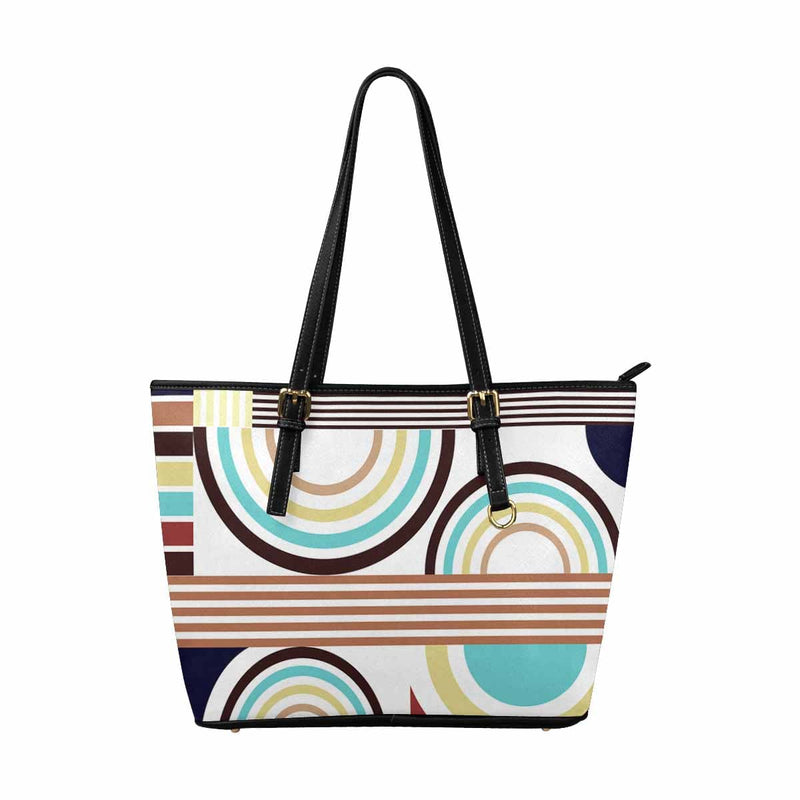 Large Leather Tote Shoulder Bag - Multicolor Handbag