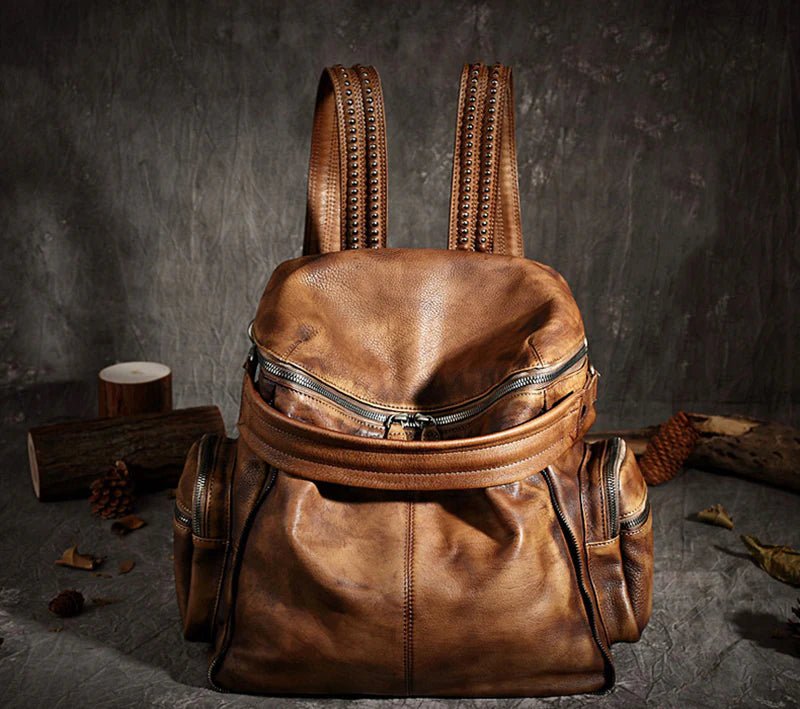 Unisex Leather Backpack